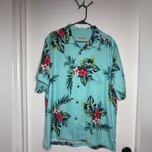 Tommy Bahamas Men’s Tropical Short Sleeve Button Up Shirt Size Large